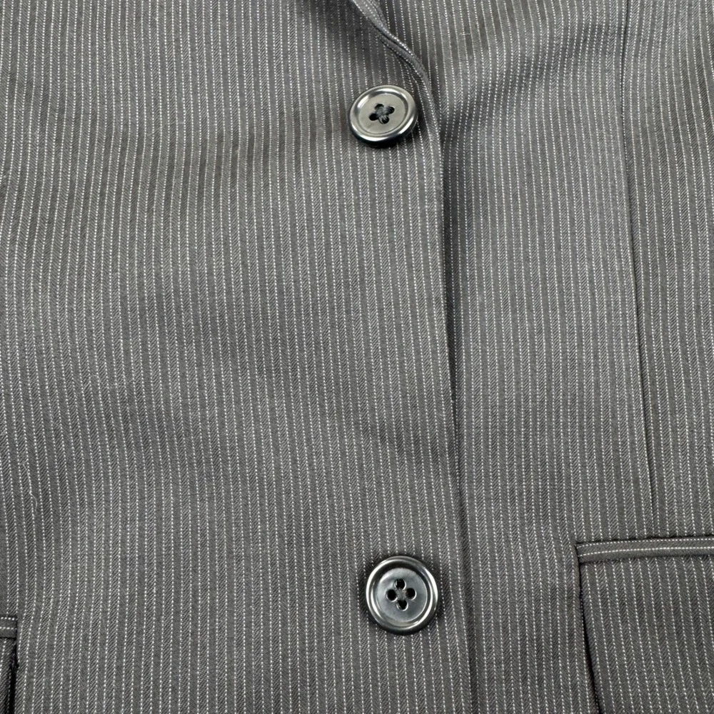 JOE Joseph Abboud Blazer Mens 40R Charcoal Grey Pinstripe 100% Wool Sport Coat